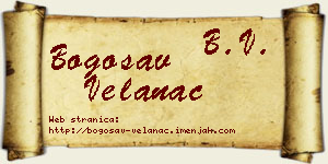 Bogosav Velanac vizit kartica